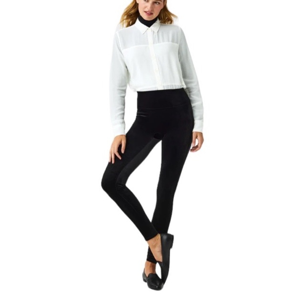 Spanx Black Velvet Leggings